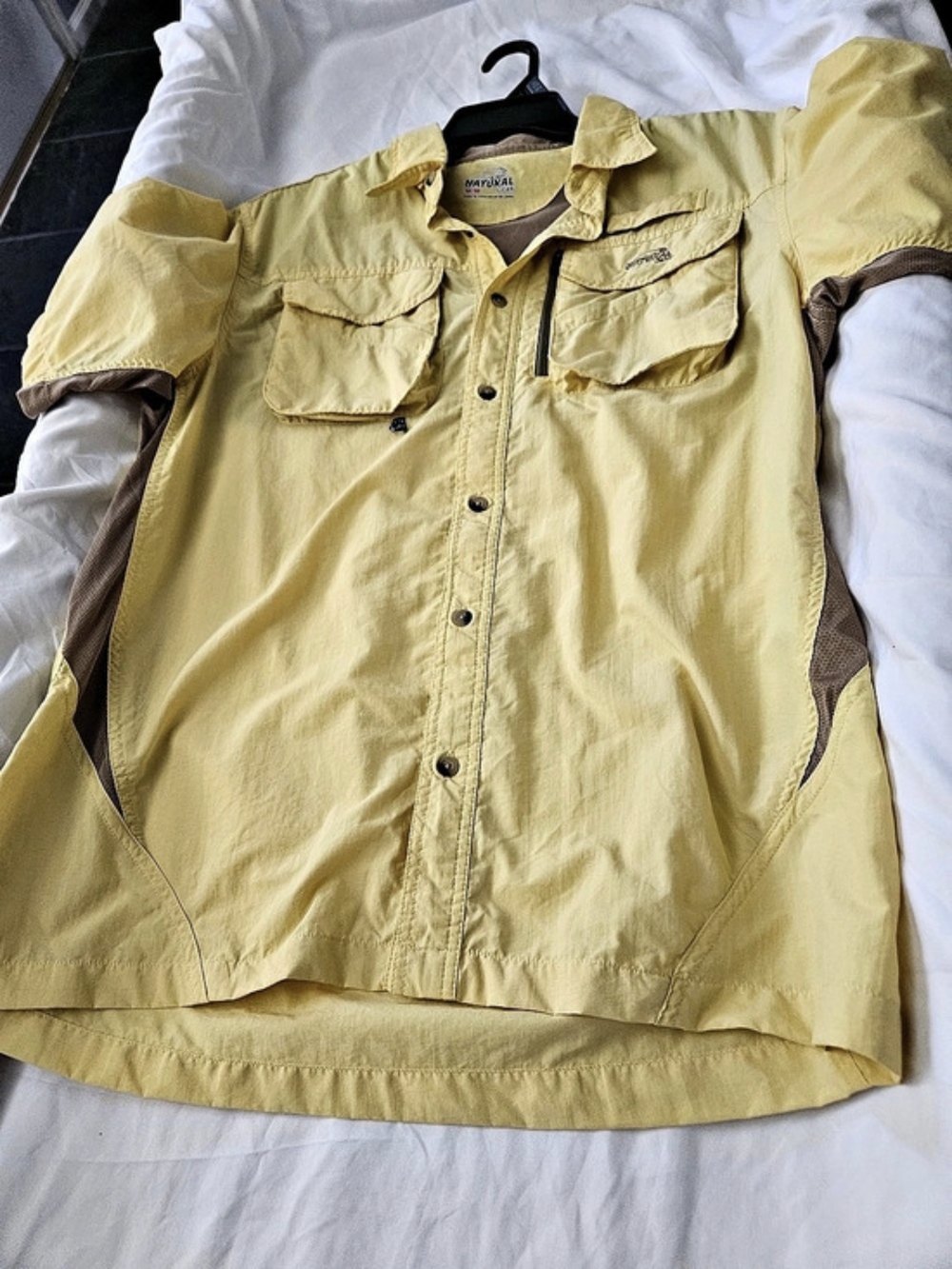 Natural Gear Dry Vent River Shirt in Yellow Size Medium NWT
